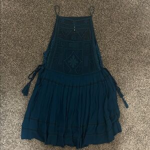 Free People Teal Sleeveless Dress